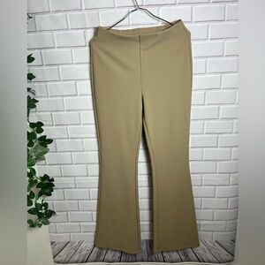 H&M Elegant Tan Flare wide leg dressy Trousers/size M